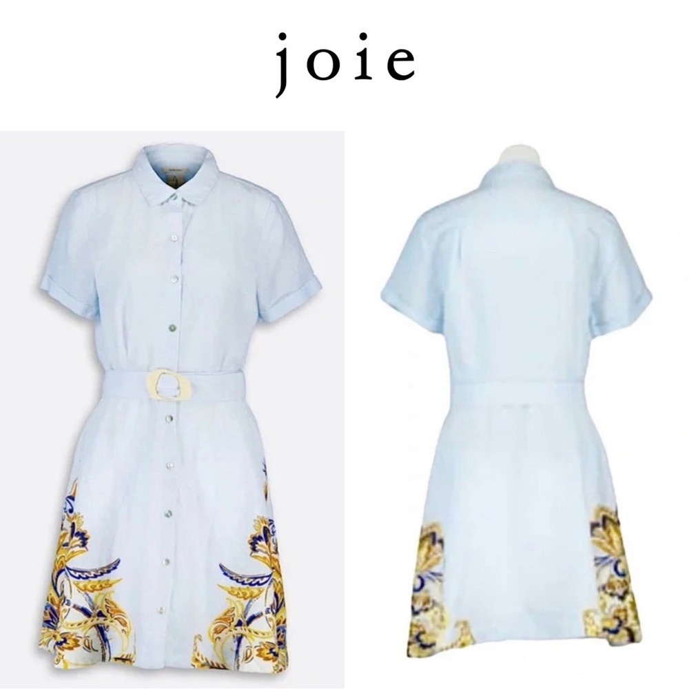 NWOT Joie 100% Linen Button Down Dress